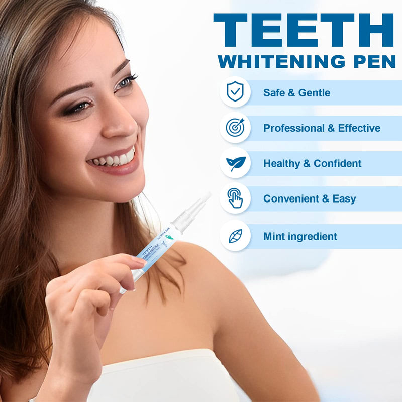 [Australia] - 2PCS Teeth Whitening Essence, Teeth Whitening Pen, Instant Teeth Stain Remover Pen, Teeth Whitening Essence Pen, Intensive Stain Removal Teeth Reduce Yellowing 