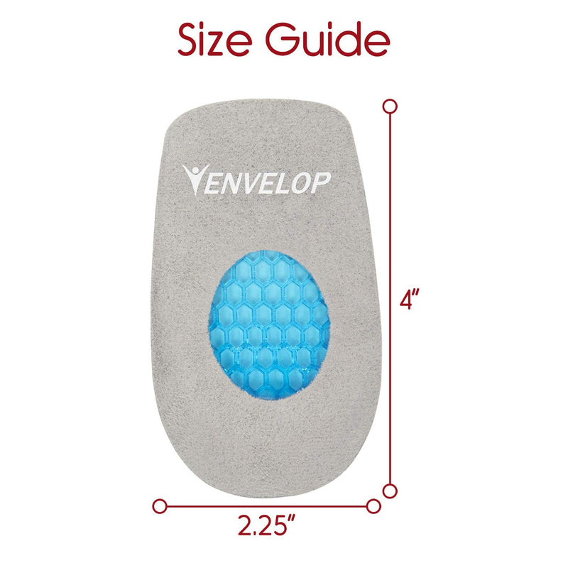 [Australia] - Envelop Gel Heel Cups - Heel Cushion for Women, Men, Bone Spur, Plantar Fasciitis Support - Shoe Inserts Provide Foot Pain Relief for Achilles, Feet Arch, Kids - Shock Absorbing Protector Pad (Small) US Women's (6 - 10) 