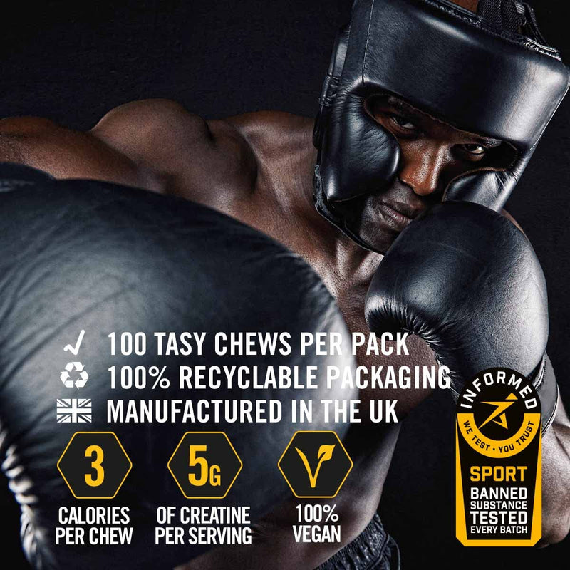 [Australia] - VOW Nutrition Creatine Chews,100 Strawberry Flavoured Chews, Creatine Monohydrate, Convenient & Tasty Chewable Creatine Informed Sports Approved (Strawberry) 