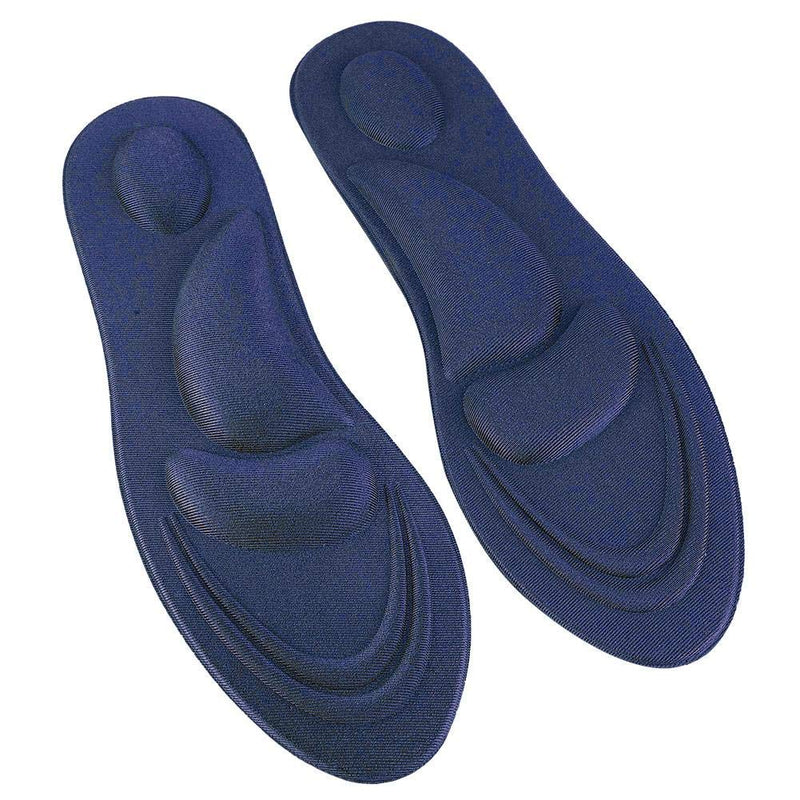 [Australia] - Alomejor Orthotic Insoles Full Length Comfortable Flat Feet Orthotic Inserts with Arch Support Best Shock Proof Shoes Pad Dark Blue Men 