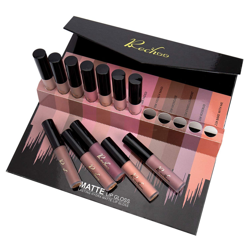 [Australia] - Matte Liquid Lipstick Set, 12 Pcs Superstay Mate Ink Waterproof Lip Gloss Beauty Lips Makeup Set (nude) nude 
