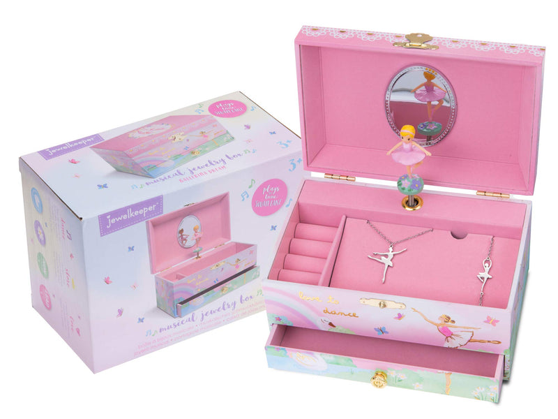 [Australia] - Jewelkeeper Ballerina Music Box & Little Girls Jewelry Set - 3 Ballerina Gifts for Girls 