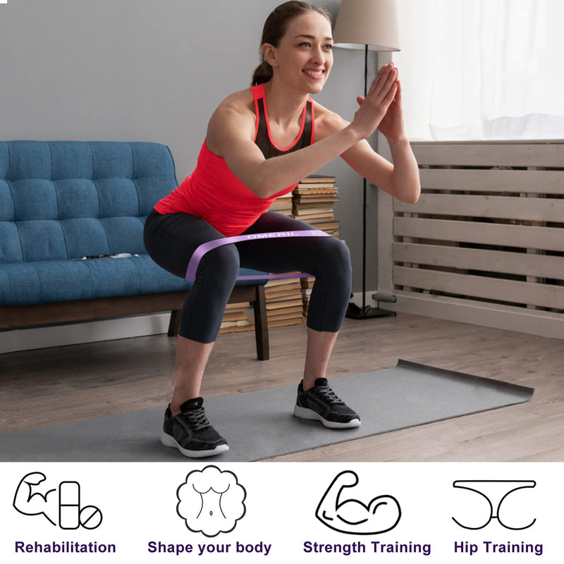 [Australia] - Resistance Bands [Set of 5], resistance band for Women and Men, Skin-Friendly Resistance Fitness Exercise Loop Bands 5 Levels for Legs and Glutes,Arms,Pilates,Yoga-Carry bag included 