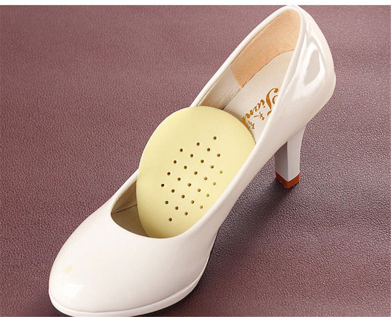 [Australia] - CAREOR 3 Pairs Front Pad Half Insoles, Metatarsal Forefoot Shoes Pads Cushions Silicone Holes Design High Heels Gel Cushions Shoe Inserts for Women (Beige) Beige 