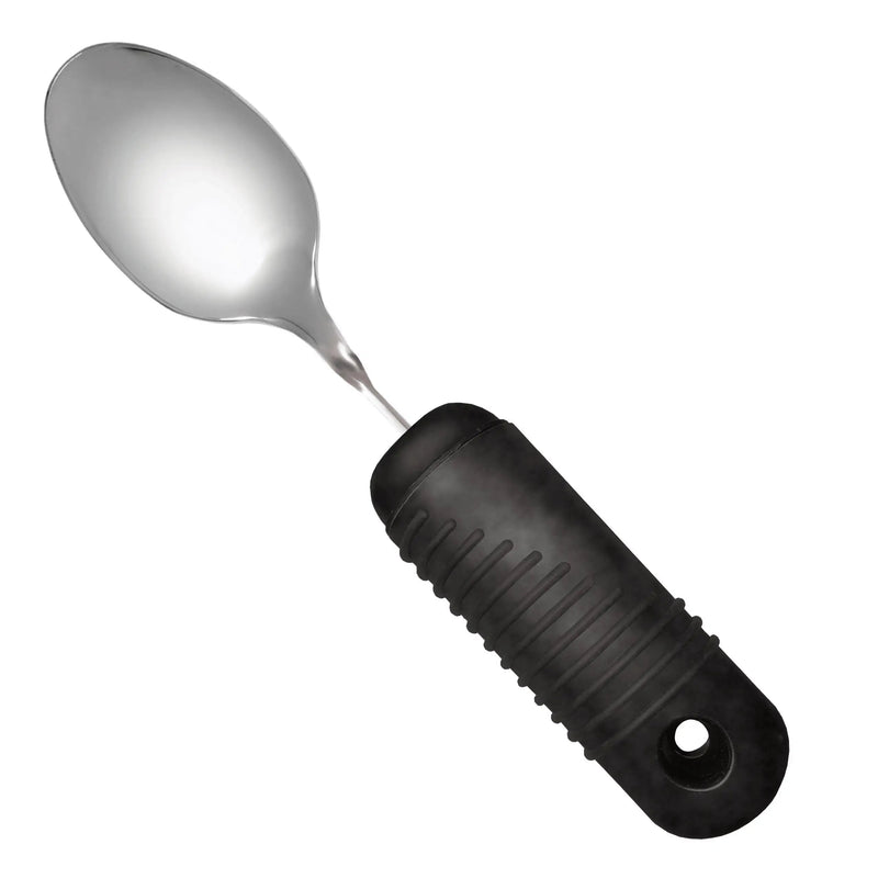 [Australia] - Rehabilitation Advantage Easy Grip Utensil Set with Built-up Handles , Black , 4 Count (Pack of 1) 