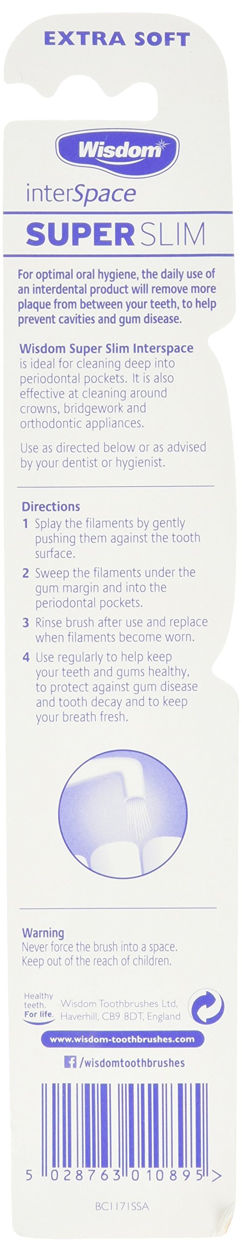 [Australia] - Wisdom Interspace Super Slim Brush, Pack of 6 6 Count (Pack of 1) 