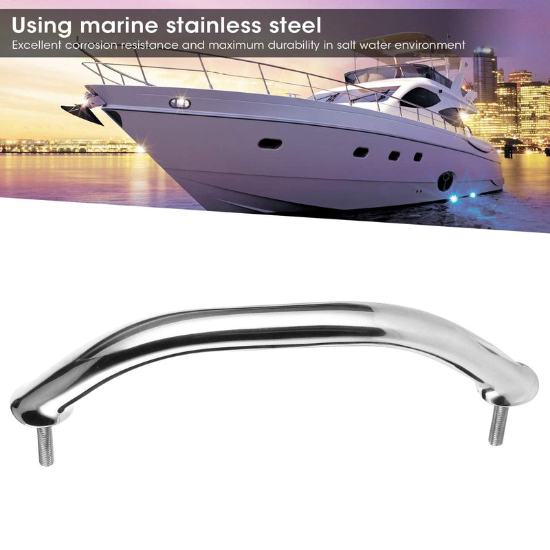 [Australia] - KIMISS Marine Handles for Boat,Stainless Steel Handle Door Grab Bar Handrail Oval Rail Grip for Hatch Deck(Silver) (220mm)//boat handrail 220mm 