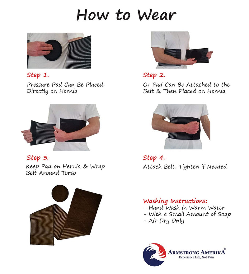 [Australia] - Hernia Belt for Men and Women – Beige Abdominal Binder Belly Band For Umbilical Hernias & Navel Belly Button Hernias With Compression Pad For Hernia Support and Stomach Hernia Brace Pain Relief (S/M) Small/Medium (Pack of 1) 