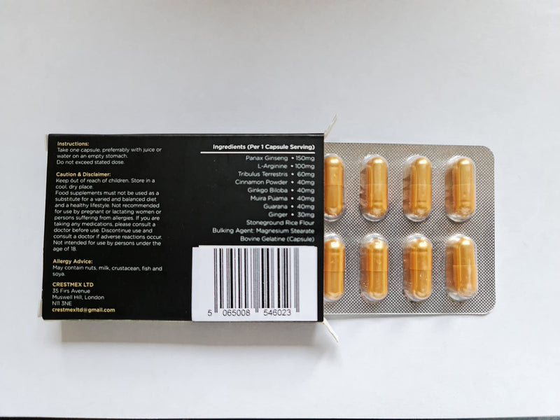 [Australia] - Extra Strong (10 Capsule) Gold Dragon Ginseng Complex - 500MG - Premium Enhanced Energy, Stamina & Endurance, 100% Safe & Natural - Fast Acting Performance 