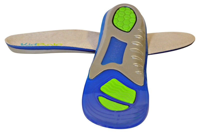 [Australia] - Children's Athletic Gel Insoles for Cushion and Comfort for Active Children ((24 cm) Kids Size 2-6) (24 CM) Kids Size 2-6 