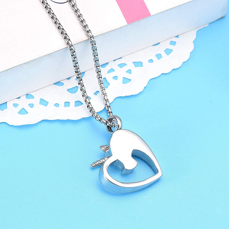 [Australia] - Unicorn in My Heart Stainless Steel Cremation Necklace Urn Pendant for Ashes for Women/Child Memorial Jewelry Keepsake Festival Gifts 