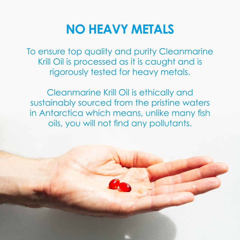 [Australia] - Cleanmarine Krill Oil – Packed with EPA & DHA – Omega 3 with Added Astaxanthin and Choline – Vitamin D – Heart, Eye & Brain Health – Joint & Immune Support - 60 Capsules 60 Count (Pack of 1) 