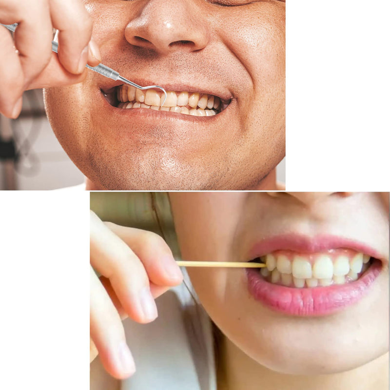 [Australia] - Hook Pick Double Ended Oral Hygiene Dental Explorer Stainless Steel Teeth Cleaning Oral Student Tool Tooth Picks Metal 