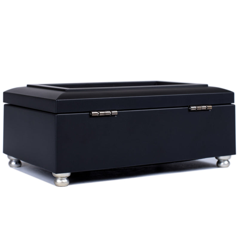 [Australia] - Cottage Garden Love You to The Moon and Back Matte Black Jewelry Music Box Plays Wonderful World 