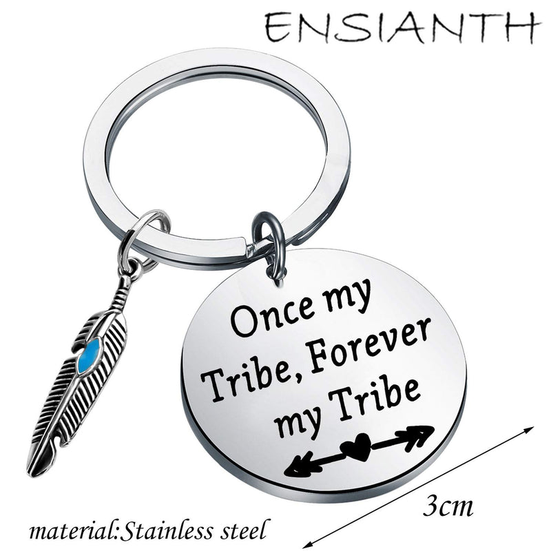 [Australia] - ENSIANTH Tribe Gift Once My Tribe,Forever My Tribe Keychain Wedding Gift Bridesmaid Gift Tribe Jewelry for BFF Once tribe key 