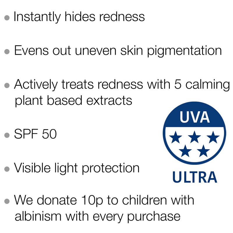 [Australia] - Altruist Dermatologist Anti Redness and Pigmentation SPF50 Tinted Face Cream, Unscented, 50 millilitre 