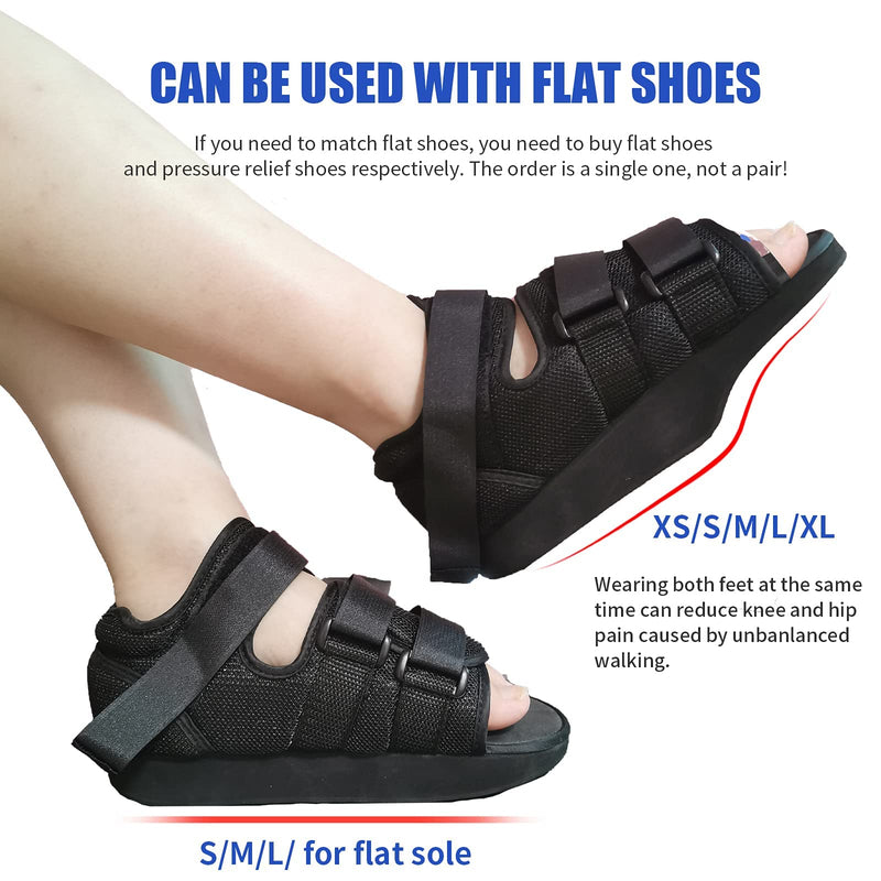[Australia] - Offloading Post Op Shoe Forefoot Foot Shoes for Broken Toe Surgery Non Weight Medical Shoes for Men and Women（Large） Large 