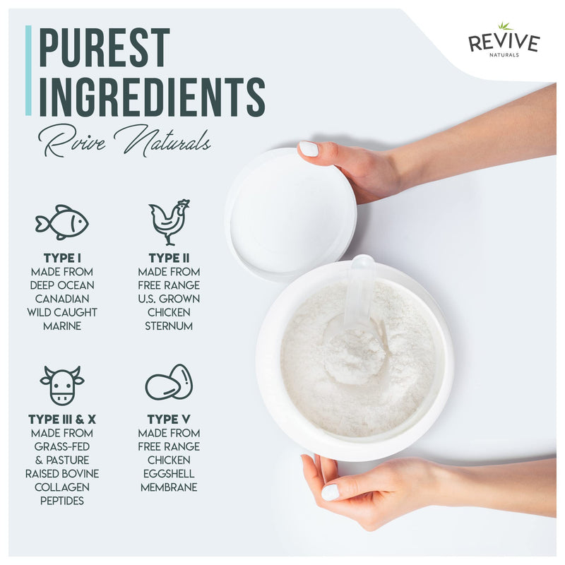 [Australia] - Vanilla Multi Collagen Protein Powder - 400g - Unsweetened - 5 Types of Collagen Peptides - Hydrolysed Grass Fed Bovine, Wild Caught Marine & Free-Range Chicken - Keto Approved 