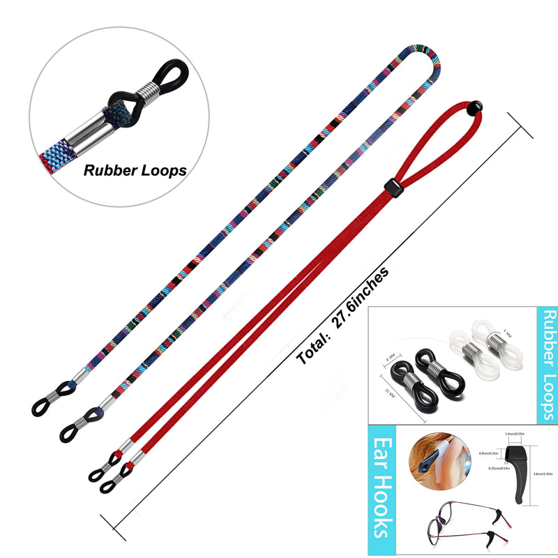 [Australia] - Glass Holders Eyeglass Strap for Women - Men’s Eyeglass Lanyard - Stylish Cloth Eyeglass Strap 10pcs 