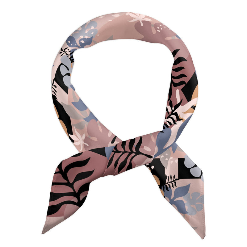 [Australia] - Square Satin Silk Scarf For Women Bandana Hair Scarves Night Sleeping Headscarf 23.62x23.62 Inch Beautiful Floral 