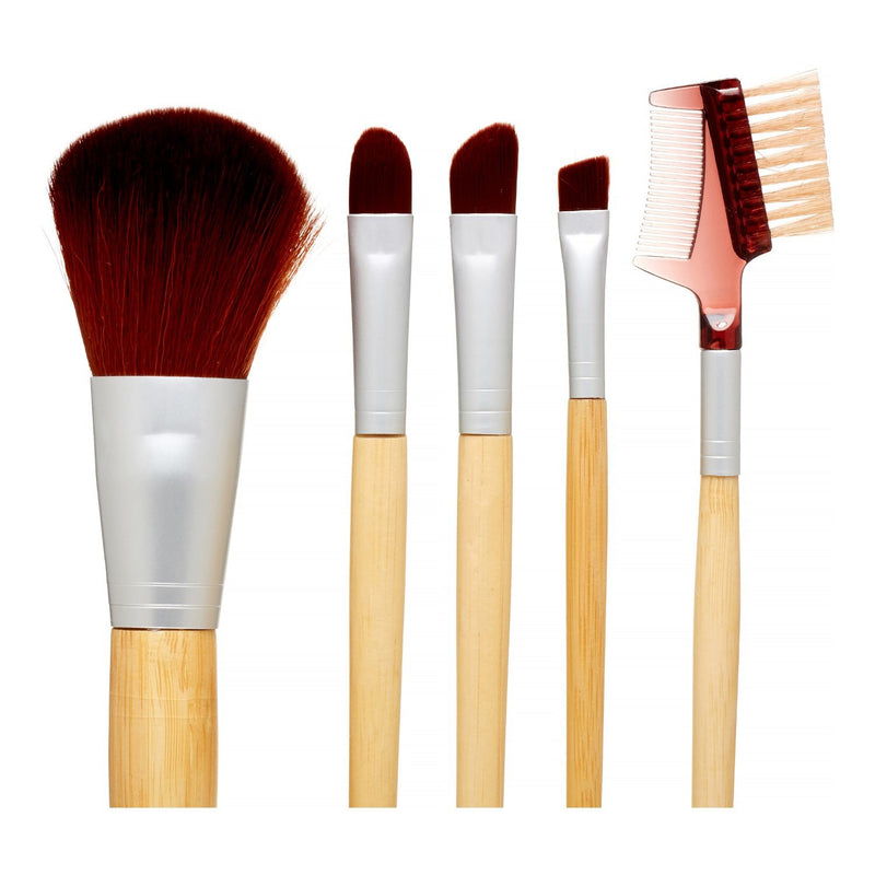 [Australia] - Honeybee Gardens Eco Friendly Professional Cosmetic Brush Set | Cruelty Free | Sustainable Bamboo Handles | Professional Quality 