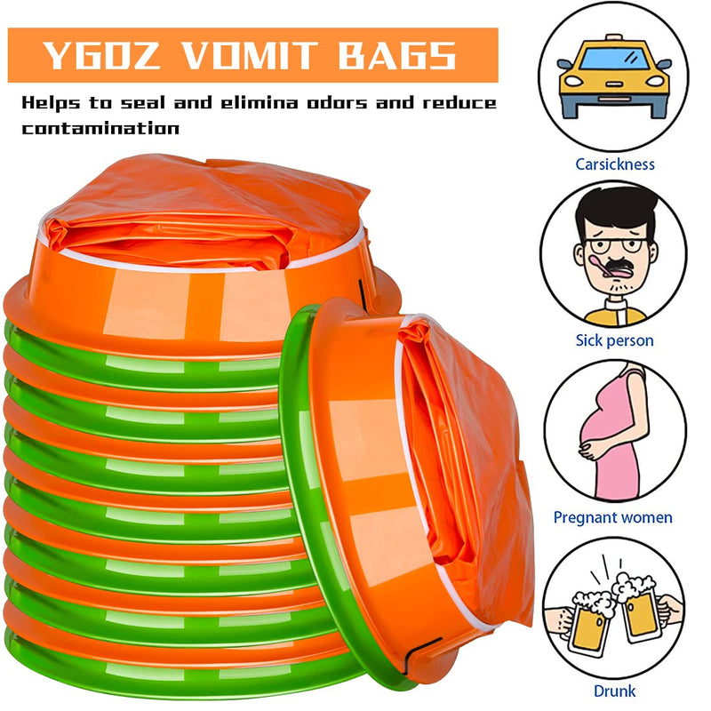 [Australia] - Vomit Bags Sick Bags Disposable Emesis Bags 16 Pieces Barf Bag with Snap for Travel Motion Sickness, Airsick 1000ml Car Sickness Bag 