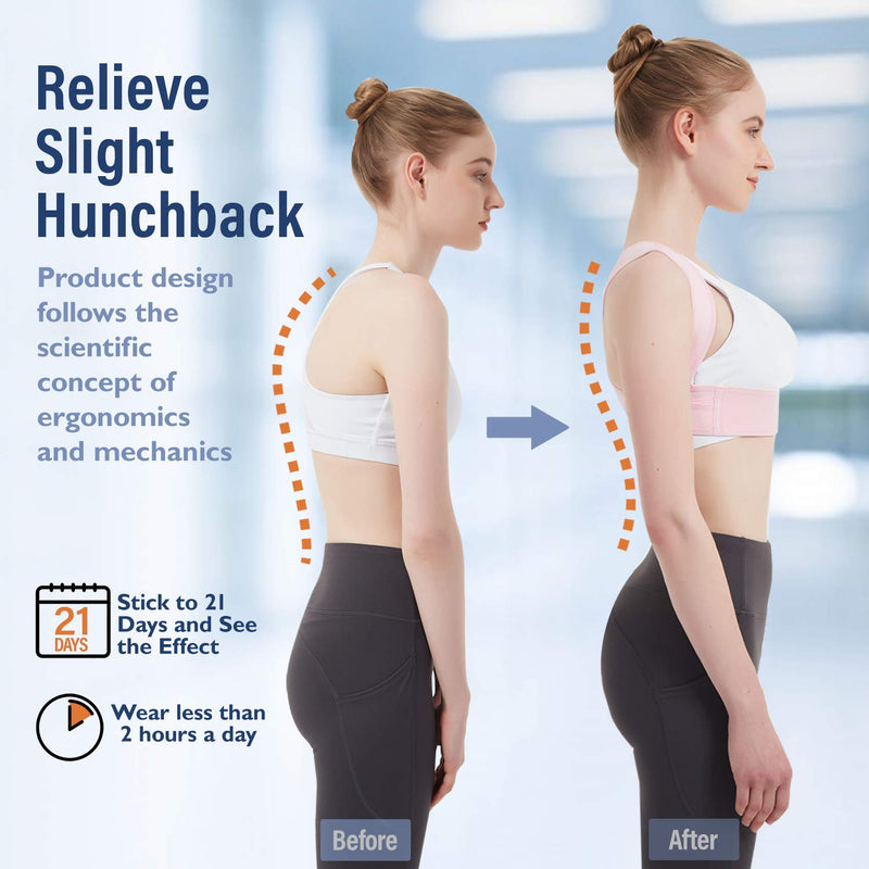 [Australia] - Posture Corrector for Women and Men, Vicorrect Adjustable Upper Back Brace for Clavicle Support and Providing Pain Relief from Neck, Shoulder, and Upper Back S-M (25"-35") Small/Medium 