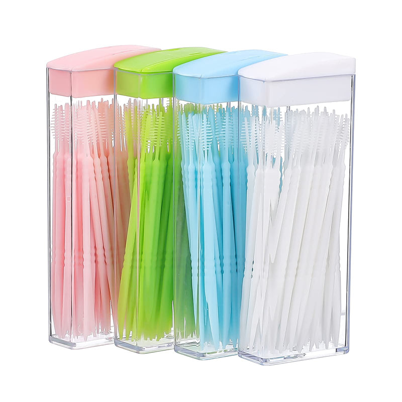 [Australia] - HEALLILY Double-Ended Plastic Toothpicks Teeth Sticks for Oral Care 200pcs 