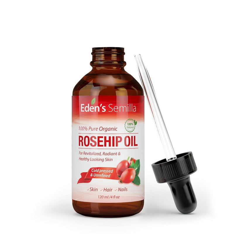 [Australia] - 100% Pure Rosehip Oil - 120ml - Certified ORGANIC - Revitalises Skin & Hair - Clinically Proven - Natural / Cold pressed & unrefined - NON Greasy HIGH absorbency - Use daily - Anti ageing, nourishes, hydrates and visibly reduces fine lines, scars, stre... 