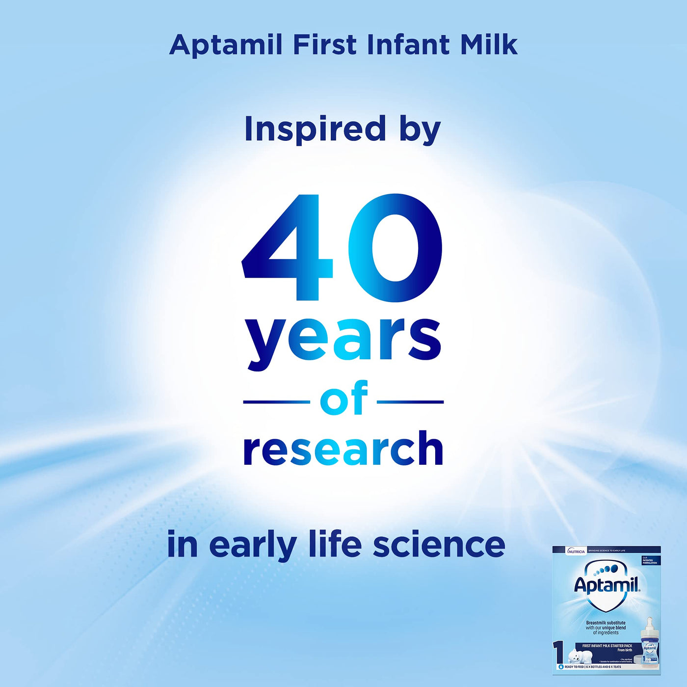 Aptamil 1 First Baby Milk Formula Starter Pack Ready to Use Liquid, from  Birth, 6x70 ml