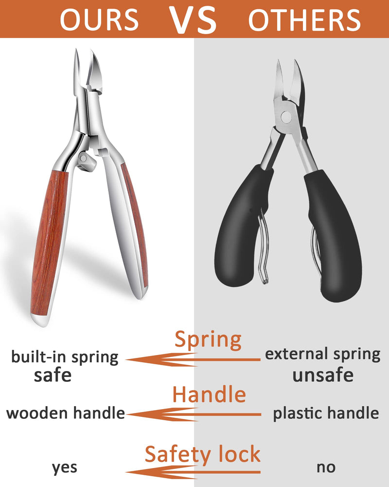 [Australia] - [Upgraded] Toenail Clippers for Thick Nails, Heavy Duty Professional Ingrown Toenail Clippers for Women Men, with Long Handle Easy to Hold Use 