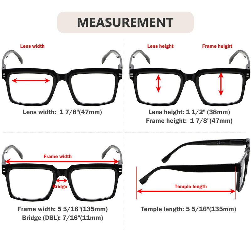 [Australia] - Eyekepper 4-Pack Design Reading Glasses for Women - Fashionable Oversized Readers 4pcs-mix 0.0 Diopters 