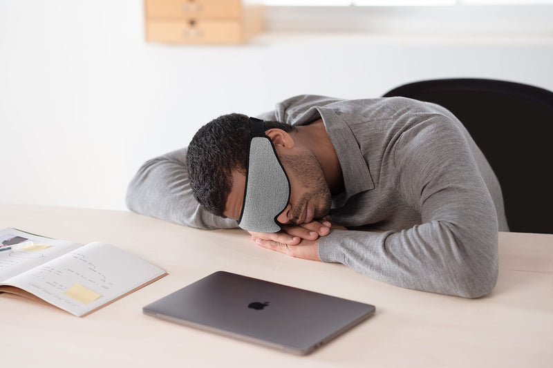 [Australia] - Ostrichpillow - Eye Mask | 3D Ergonomic mask | Adjusts to The Shape of Your face | Mask for Sleeping, Resting, Relaxing | Blocks Light for Total Darkness (Gray)) Gris 