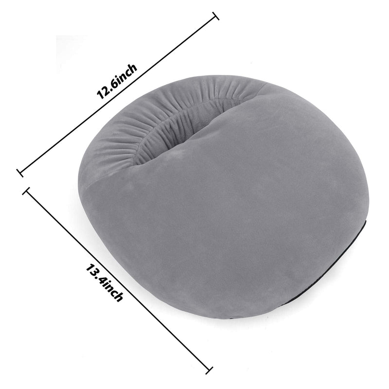 [Australia] - USB Heated Feet Warmers for Men Women USB Charging Foot Cushion Soft Plush Heating Pad Office Winter Foot Warming Boots Slippers Night Sleep Electric Foot Warmers Grey 