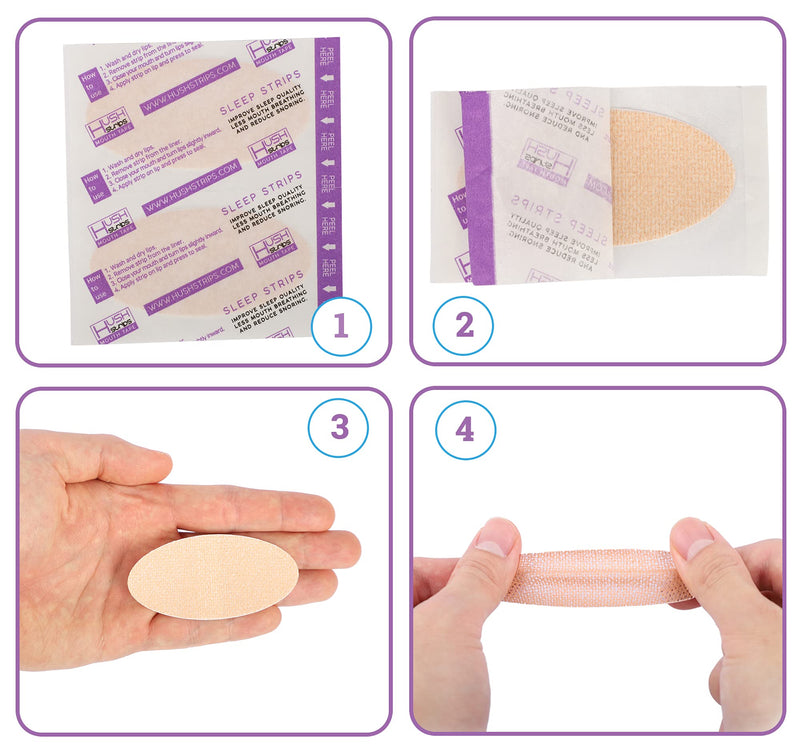 [Australia] - HUSH STRIPS 32 strips-"Made in Korea"Original and Snore Reducing Strips - Improve Sleep Quality with Professional Grade Mouth Strips - Snore Reducing mouth tape- Stop Mouth Breathing with Sleep Strips 