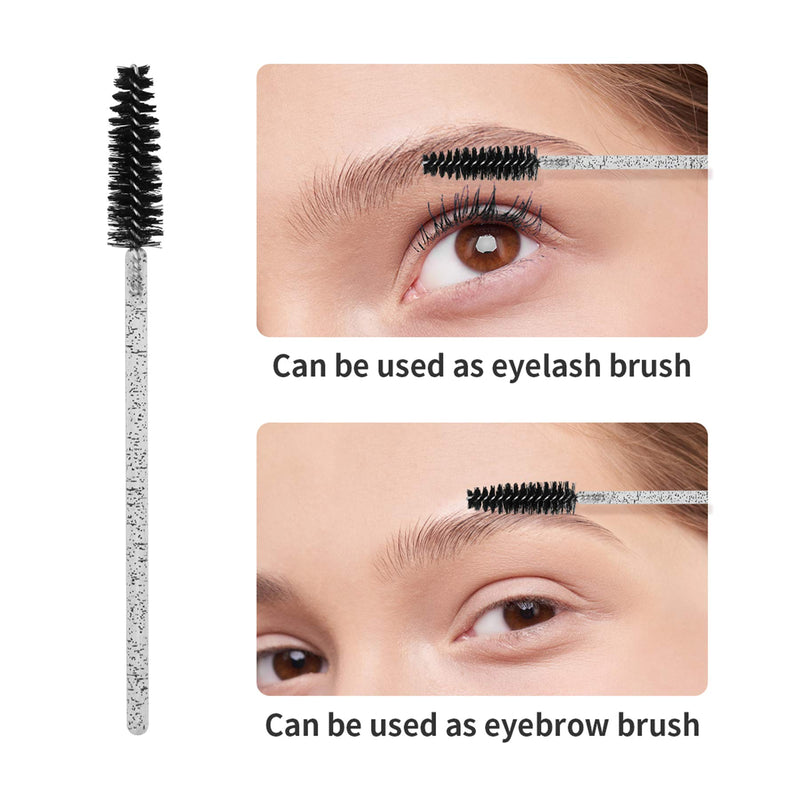 [Australia] - Tifanso 200PCS Eyelash Brush Disposable Mascara Brush Wand for Lashes Spoolie brushes Eyebrow Spoolie Eyelash Extension Supplies (Black) Black 