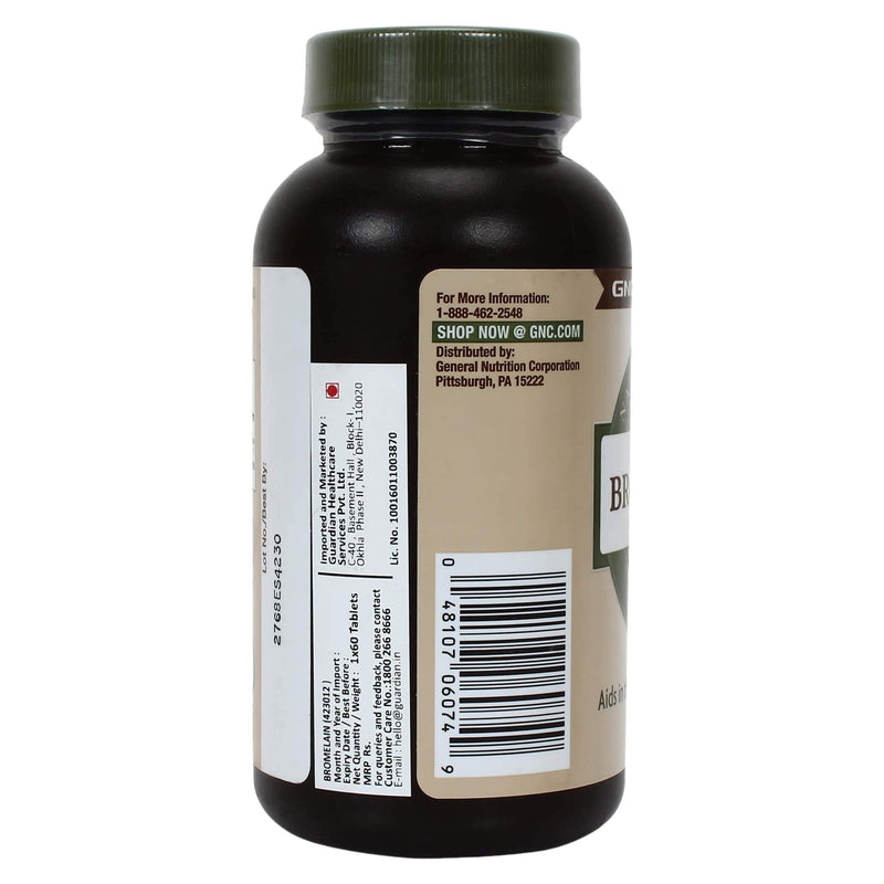 [Australia] - GNC Natural Brand Bromelain 500mg,60 Servings 