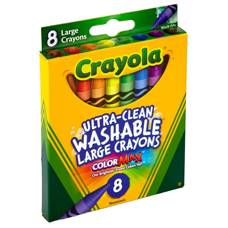 [Australia] - Crayola Ultra Clean Large Washable Crayons, School Supplies, 8 Count 
