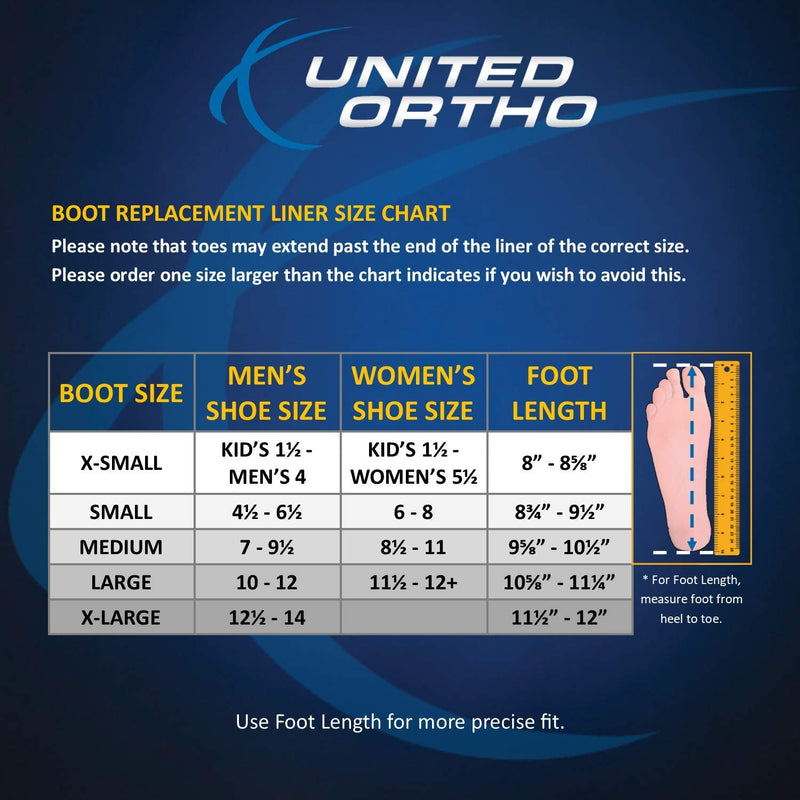 [Australia] - United Ortho Air Cam Walker Fracture Boot Liner, Medium Black 