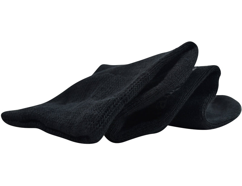 [Australia] - Yomandamor Men's 5 Pairs Bamboo Non-binding Flat-Knit Ankle Diabetic/Dress Socks with Seamless Toe(Big and tall available) 12-16 5 Pairs Black 