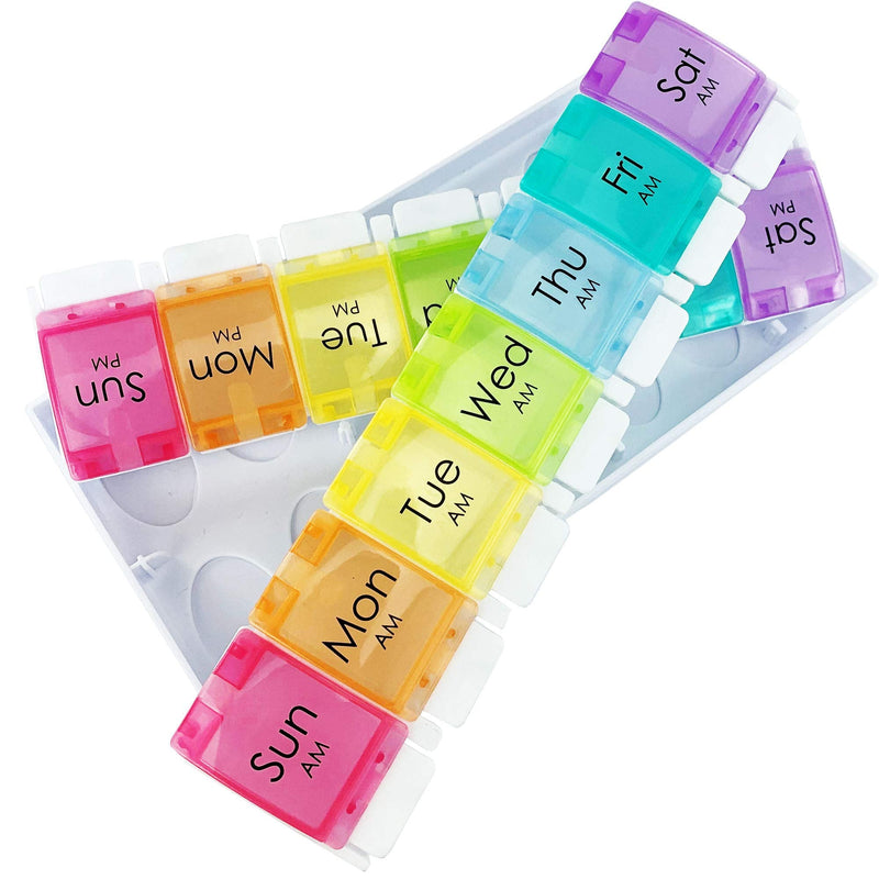 [Australia] - JFA Medical Weekly Pill Box Organiser/Reminder for Medicines Supplements, Vitamins, 7days, 2 compartments per Day 