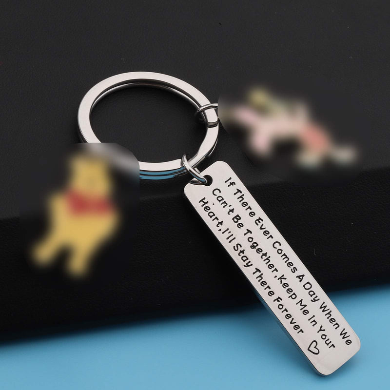 [Australia] - LQRI If There Ever Comes a Day When we Can't be Together Inspired Gift Keychain BFF Gift Girlfriend Gift Long Distance Relationship Friendship Gift sliver 