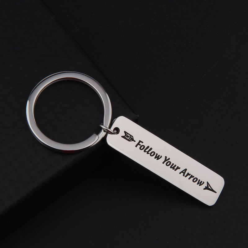 [Australia] - KUIYAI Follow Your Arrow Keychain Inspirational Quote Pendant Wanderlust Jewelry 