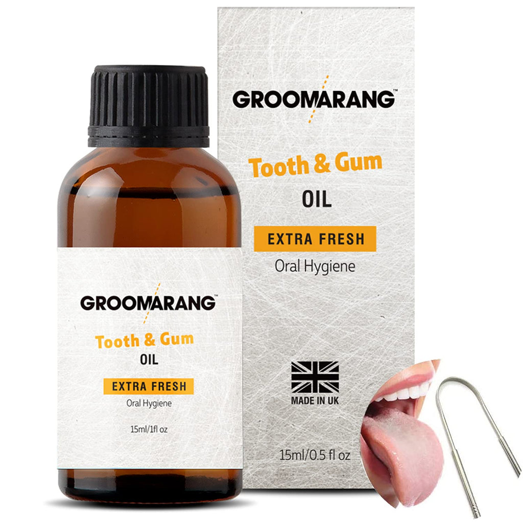 [Australia] - Groomarang Gum Oil - Made from 100% Pure Botanical Oils (Extra Strength) 15ml Includes Stainless Steel Tongue Scraper 