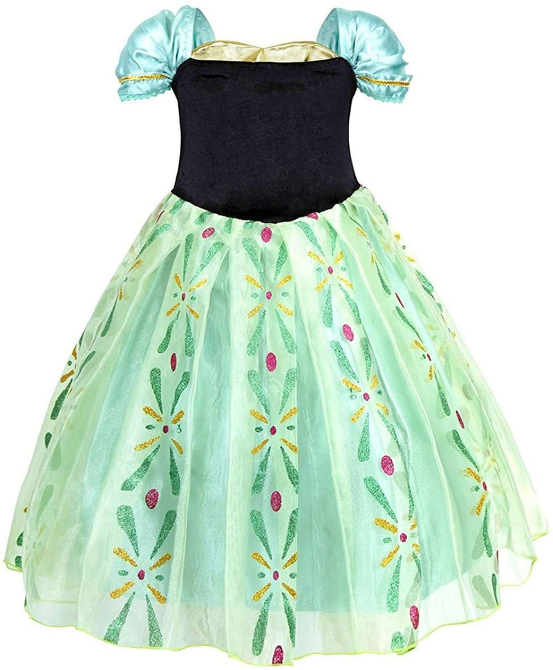 [Australia] - Xinfenglai Green Girls Cosplay Dance Dress Princess Costume 2-3T 