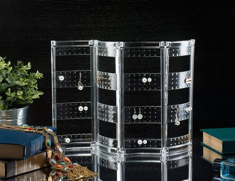 [Australia] - Zaxbo Acrylic Earring Holder and Jewelry Organizer - Earring Organizer Holds up 140 Pairs of Earrings 