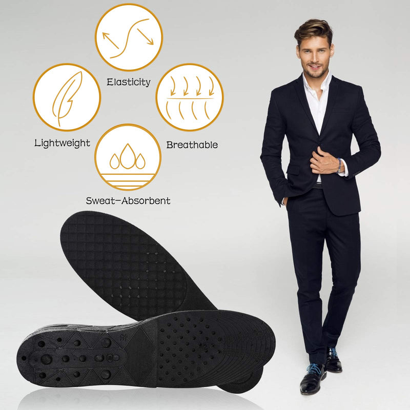 [Australia] - 3-Layer Unisex Height High Increase Shoe Insoles for Men Women Shoe Pad Lift Kit Air Cushion Heel Inserts 3 Layer (2.75" / 7cm) 3 Layer (2.75" / 7cm) 