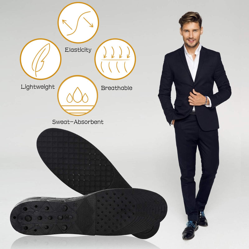 [Australia] - 4-Layer Unisex Height High Increase Shoe Insoles Lifts for Men Women Shoe Pad Lift Kit Air Cushion Heel Inserts 4 Layer (3.54" / 9cm) 4 Layer (3.54" / 9cm) 