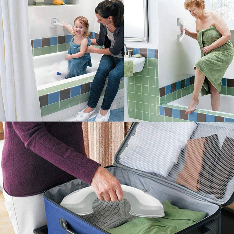 [Australia] - Newthinking Suction Bathroom Grab Rails, Hand Rail for Disabled, Portable Mobility Aids Safety Handle with Suction Cup Fitting, No Fixings Needed for Bathroom, Children and Disability Aids (2 Pack) 2 