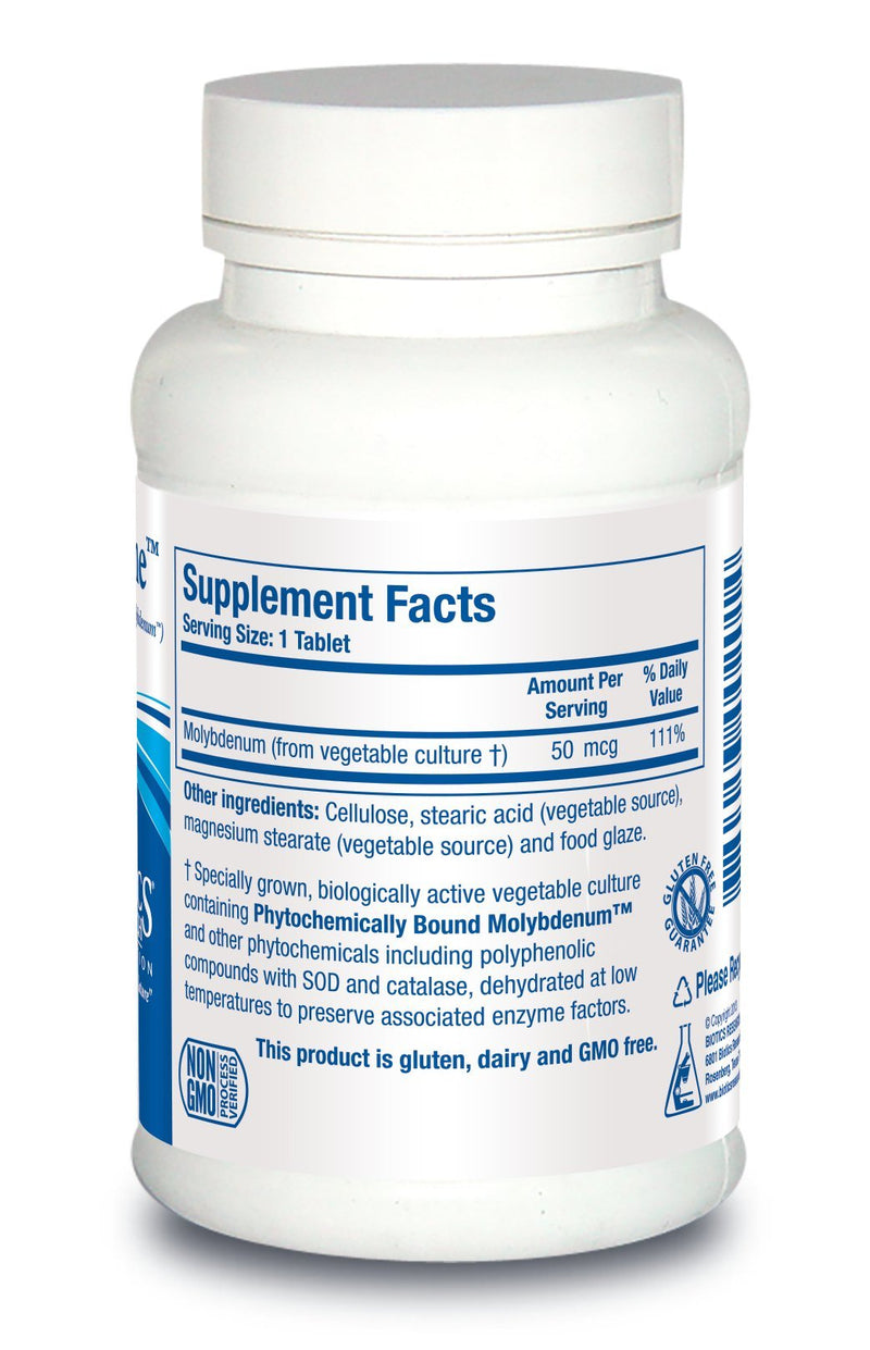[Australia] - Biotics Research Mo-Zyme Molybdenum 50 Milligram, Liver Support, Detoxification, Essential Trace Element, Healthy Metabolism, Antioxidant Support 100 Tablets 